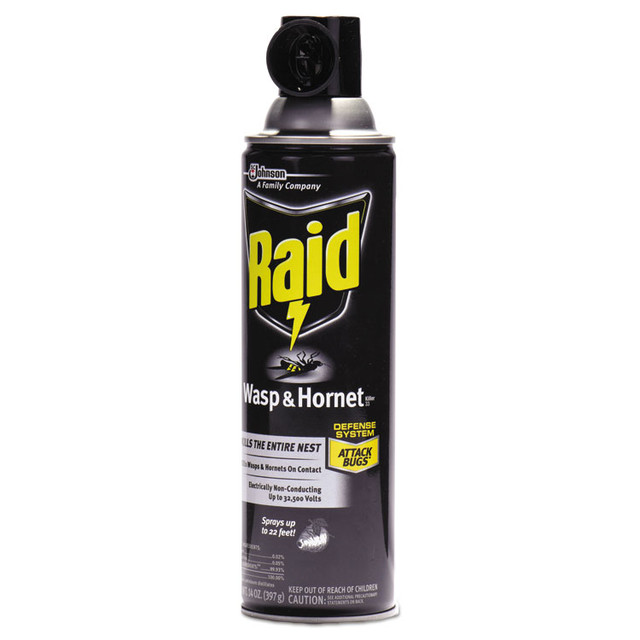 SC JOHNSON Raid® 377651EA Wasp and Hornet Killer, 14 oz Aerosol Spray