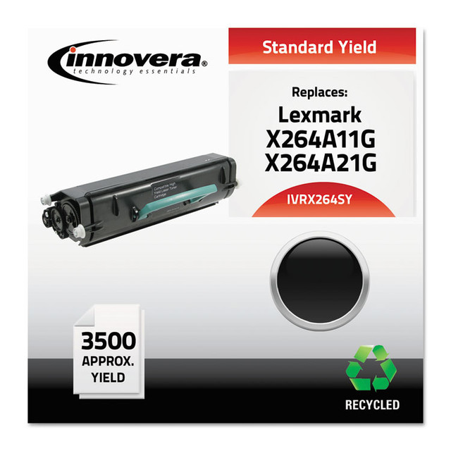 INNOVERA X264SY Remanufactured Black Toner, Replacement for X264A11G, 3,500 Page-Yield