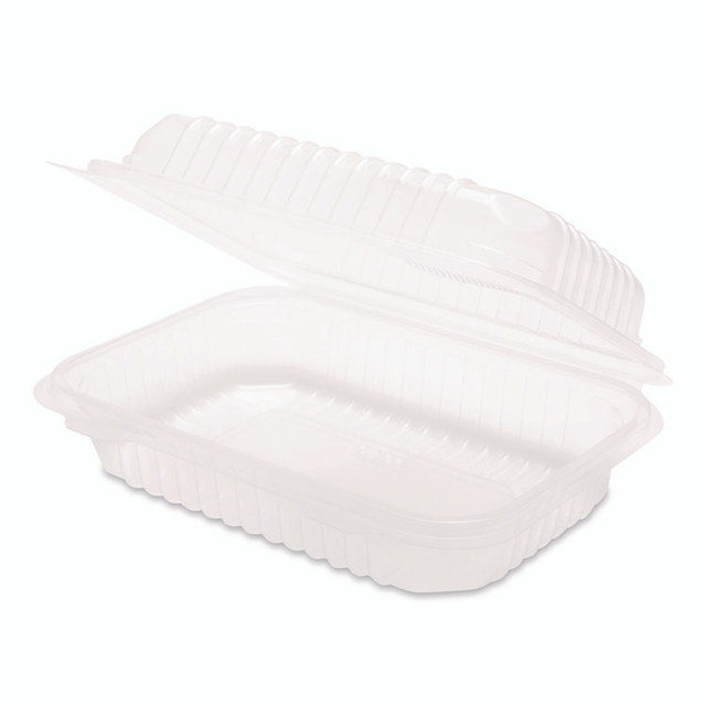 KARAT BY LOLLICUP FPHC96PP1C Polypropylene Plastic Hinged Container, 6 x 9 x 2.97, Clear, Plastic, 125/Pack, 2 Packs/Carton