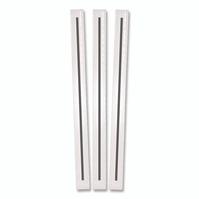BERK ENTERPRISES INC Berkley Square BEP90209 Wrapped Polypropylene Stirrers, 5.5", Black, 500/Box