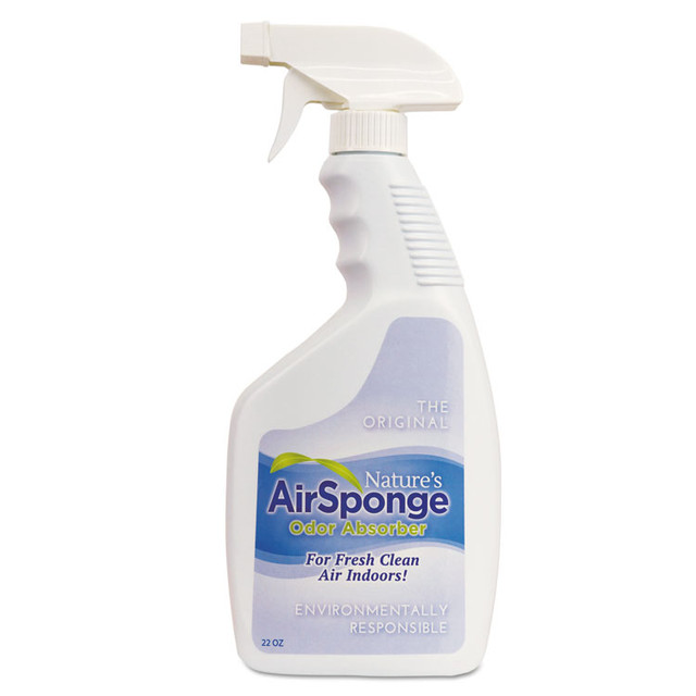 SUN CLOUD Nature's Air 10132CT Sponge Odor Absorber Spray, Fragrance Free, 22 oz Spray Bottle, 12/Carton
