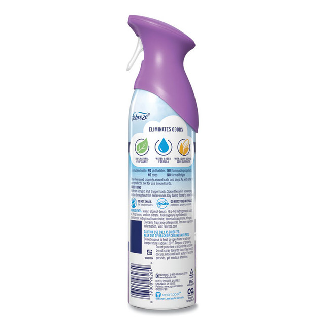 PROCTER & GAMBLE Febreze® 96264EA AIR, Mediterranean Lavender, 8.8 oz Aerosol Spray