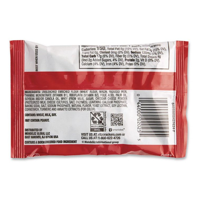 NABISCO FOOD GROUP GEN00091 Ritz Bits, Cheese, 1 oz Pouch, 12/Pack