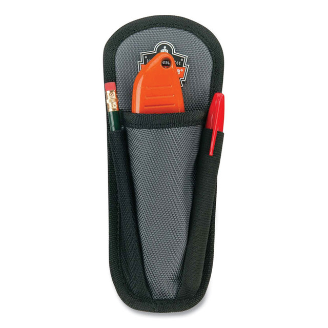 TENACIOUS HOLDINGS, INC. ergodyne® 13667 Arsenal 5567 Utility Knife Holder, 1.5 x 2.5 x 8.5, Polyester, Gray