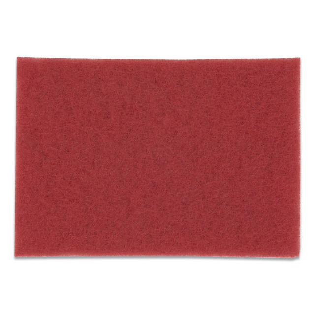 3M/COMMERCIAL TAPE DIV. 59258 Low-Speed Buffer Floor Pads 5100, 20 x 14, Red, 10/Carton