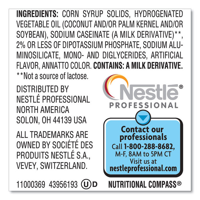 NESTLE Coffee mate® 30022 Powdered Creamer Packets, Original, 0.1 oz Packet, 1,000/Carton