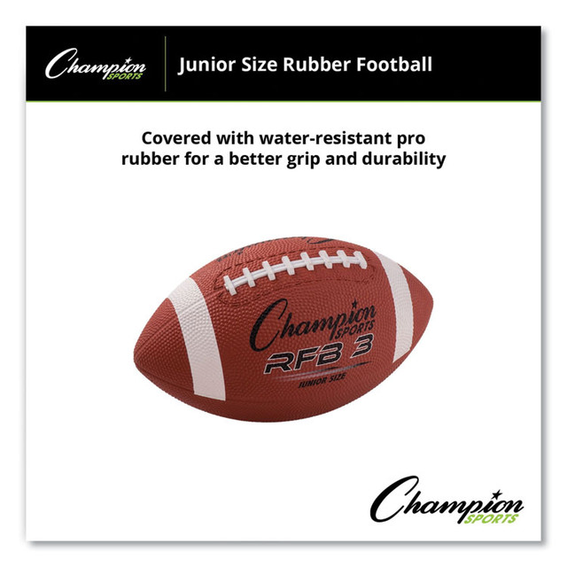 CHAMPION SPORT Sports RFB3 Rubber Sports Ball, Football, Junior Size, Brown