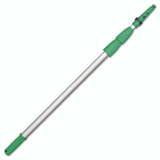 UNGER ED550 Opti-Loc Extension Pole, 18 ft, Three Sections, Green/Silver