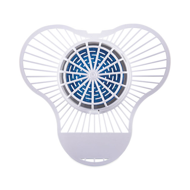 BOARDWALK NUS Urinal Screen with Non-Para Deodorizer Block, Green Apple Scent, Blue/White, 3.25 oz, 12/Box