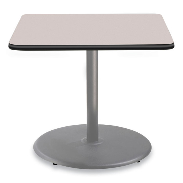 NATIONAL PUBLIC SEATING NPS® CG33636RD1GY Cafe Table, 36w x 36d x 30h, Square Top/Round Base, Gray Nebula Top, Gray Base