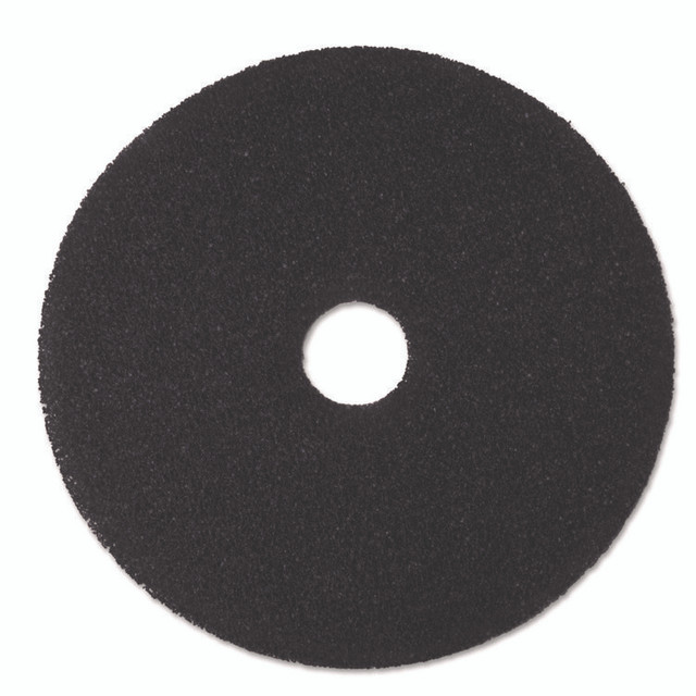 3M/COMMERCIAL TAPE DIV. 08381 Low-Speed Stripper Floor Pad 7200, 19" Diameter, Black, 5/Carton