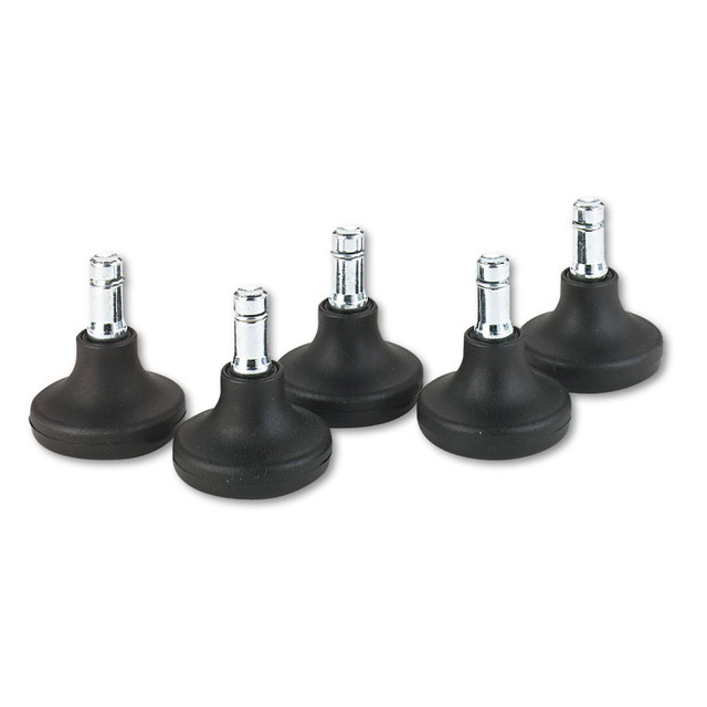 MASTER CASTER COMPANY 70178 Low Profile Bell Glides, Grip Ring Type B Stem, 2" x 1.38" Glide, Matte Black, 5/Set