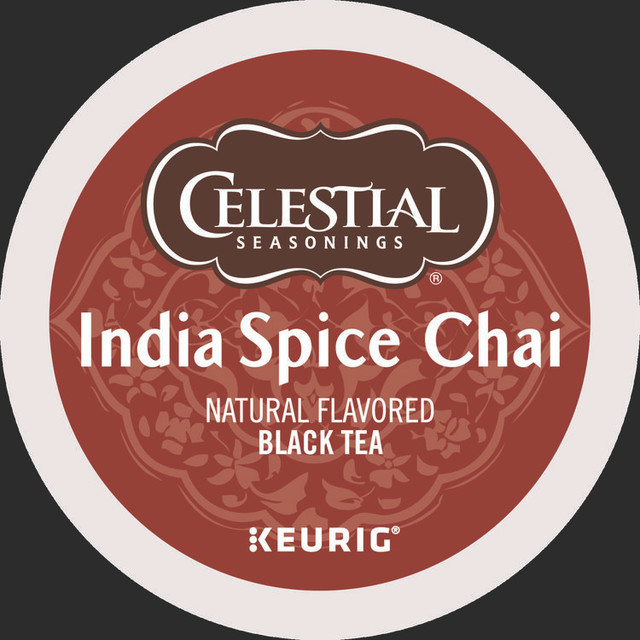 KEURIG DR PEPPER Celestial Seasonings® 14738CT India Spice Chai Tea K-Cups, 96/Carton