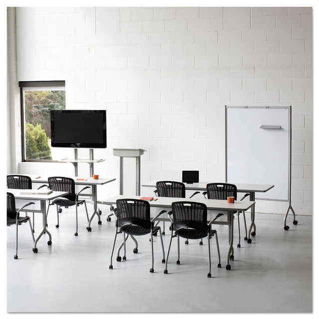 SAFCO PRODUCTS 8511BL Impromptu Magnetic Whiteboard Collaboration Screen, 42w x 21.5d x 72h, Black/White