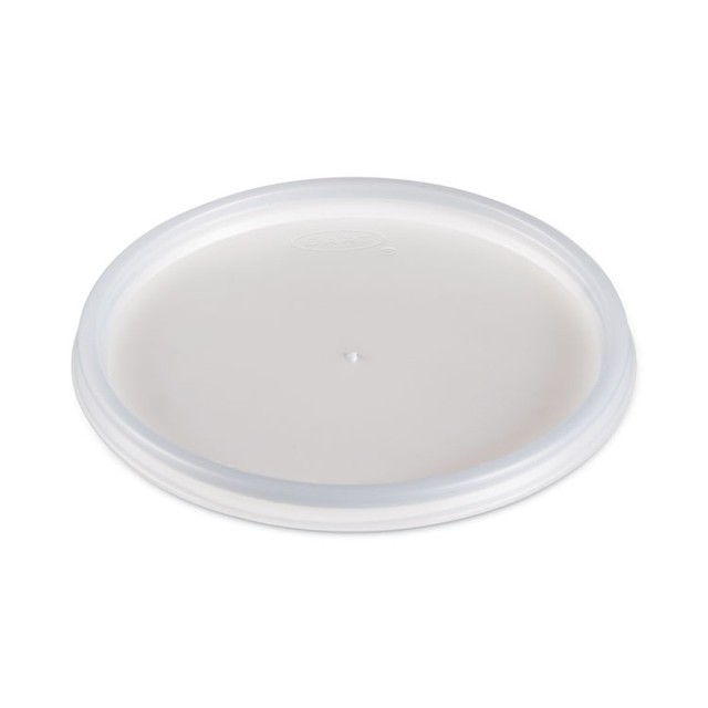 DART 20JL Plastic Lids for Foam Cups, Bowls and Containers, Flat, Vented, Fits 6 oz to 32 oz, Translucent, 100/Pack, 10 Packs/Carton