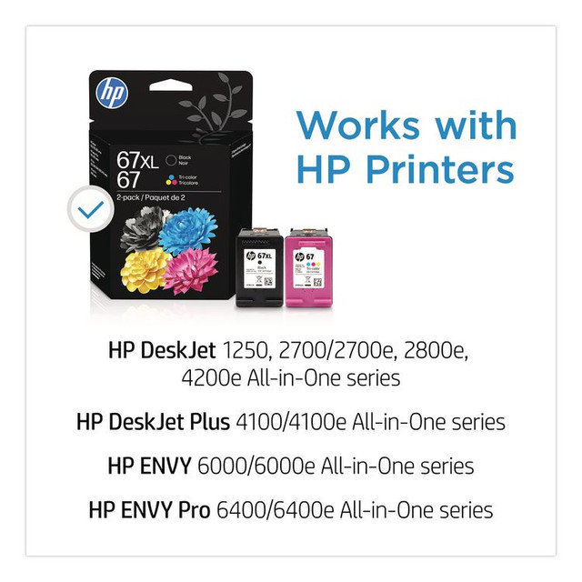 HP INC 3YM58AN HP 67XL, (3YM58AN) High-Yield Tri-Color Original Ink Cartridge