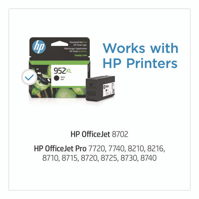 HP INC F6U19AN HP 952XL, (F6U19AN) High-Yield Black Original Ink Cartridge