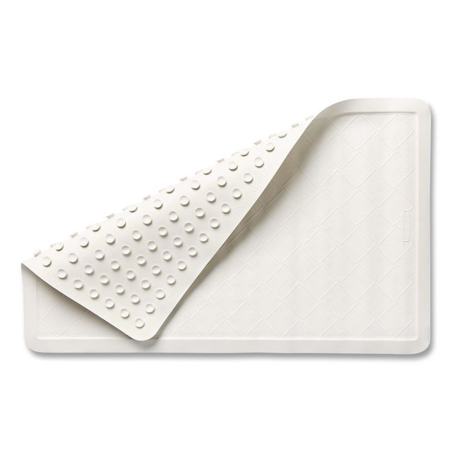 RUBBERMAID COMMERCIAL PROD. 1982724 Safti-Grip Bath Mats, White Textured Surface, Suction-Cup Backing, 14" x 22.5", 12/Carton