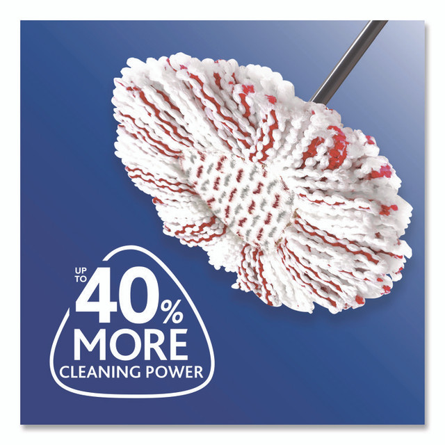 FREUDENBERG HOUSEHOLD PRODUCTS O-Cedar® 170500CT EZWring Deep Clean Refill, Patented Microfiber, Custom Size for EZ Wring Mop Systems, Red/White, 4/Carton