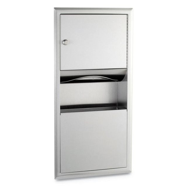 BOBRICK WASHROOM 369 ClassicSeries Recessed Paper Towel Dispenser/Waste Receptacle, 14 x 3.94 x 28, Stainless Steel
