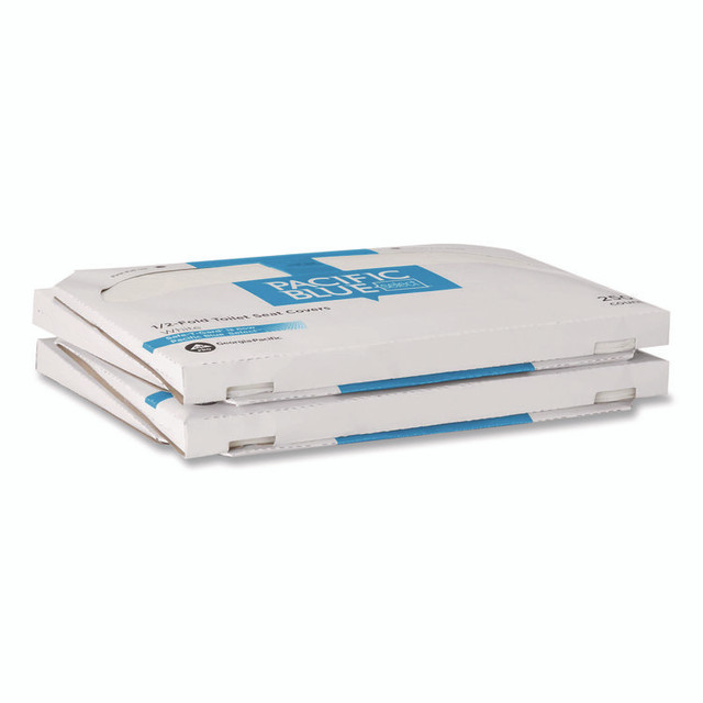 GEORGIA PACIFIC Professional 47052 Safe-T-Gard Half-Fold Toilet Seat Covers, Half-Fold, 14.5 x 17.44, White, 250/Pack, 4 Packs/Carton