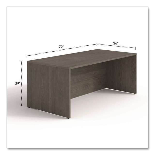 ALERA SVDS7236WA Alera Seville Series Desk Shell, 72" x 36" x 29", Walnut