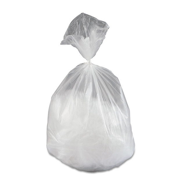 INTEGRATED BAGGING SYSTEMS Inteplast Group EC2433N High-Density Commercial Can Liners, 16 gal, 5 mic, 24" x 33", Natural, Perforated Roll, 50 Bags/Roll, 20 Rolls/Carton