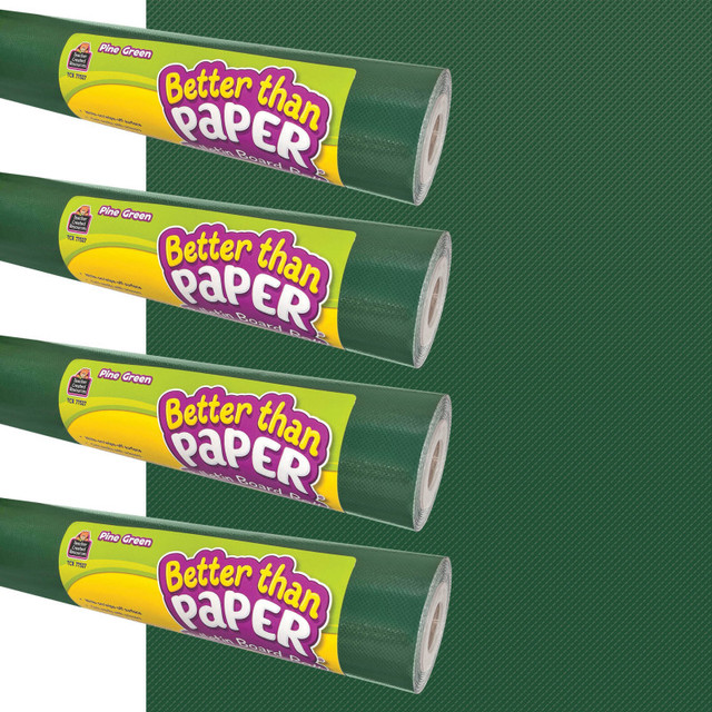 TEACHER CREATED RESOURCES Teacher Created Resources® Better Than Paper® Bulletin Board Roll, 4' x 12', Pine Green, 4-Pack TEACHER CREATED RESOURCES Teacher Created Resources® Better Than Paper® Bulletin Board Roll, 4' x 12', Pine Green, 4-Pack