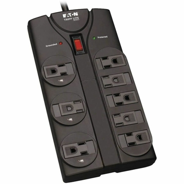 TRIPP LITE TLP808B Eaton Tripp Lite Series Surge Protector Power Strip 8 Outlet 8 " Cord Black 1440 J - Surge protector - 15 A - AC 120 V - 1800 Watt - output connectors: 8 - 8 ft cord - black TRIPP LITE TLP808B Eaton Tripp Lite Series Surge Protector Power Strip 8 Outlet 8 " Cord Black 1440 J - Surge protector - 15 A - AC 120 V - 1800 Watt - output connectors: 8 - 8 ft cord - black