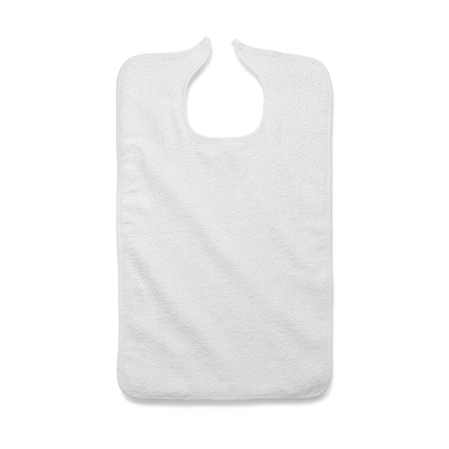 MEDLINE INDUSTRIES, INC. MDTAB3B30WHI Medline Terry Cloth Clothing Protectors, 18in x 30in, White, Pack Of 12 MEDLINE INDUSTRIES, INC. MDTAB3B30WHI Medline Terry Cloth Clothing Protectors, 18in x 30in, White, Pack Of 12