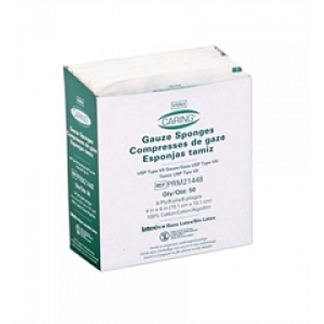 MEDLINE INDUSTRIES, INC. PRM21448 Medline Caring Sterile Woven Gauze Sponges, 8-Ply, 4in x 4in, Case Of 24 MEDLINE INDUSTRIES, INC. PRM21448 Medline Caring Sterile Woven Gauze Sponges, 8-Ply, 4in x 4in, Case Of 24
