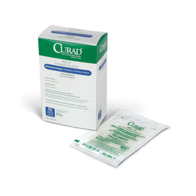 MEDLINE INDUSTRIES, INC. CUR250330 CURAD Sterile Oil Emulsion Non-Adherent Gauze, 3in x 3in, White, Pack Of 600 MEDLINE INDUSTRIES, INC. CUR250330 CURAD Sterile Oil Emulsion Non-Adherent Gauze, 3in x 3in, White, Pack Of 600