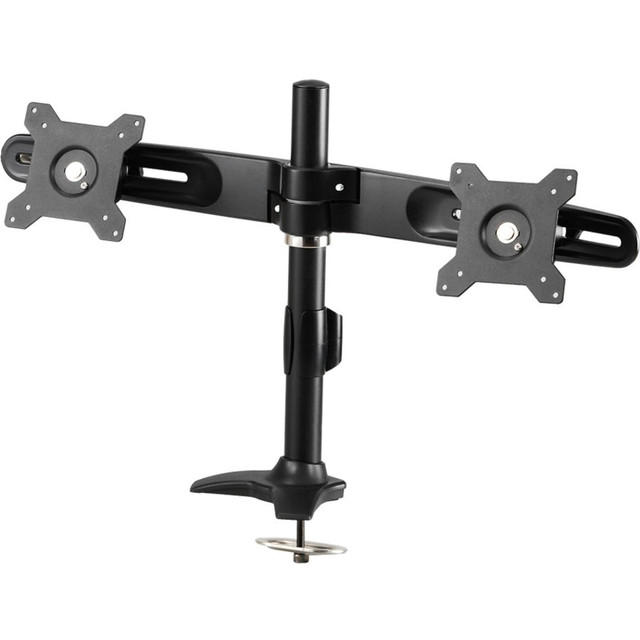 AMER NETWORKS AMR2P Amer Mounts Grommet Based Dual Monitor Mount for two 15in-24in LCD/LED Flat Panel Screens - Supports up to 26.5lb monitors, +/- 20 degree tilt, and VESA 75/100 AMER NETWORKS AMR2P Amer Mounts Grommet Based Dual Monitor Mount for two 15in-24in LCD/LED Flat Panel Screens - Supports up to 26.5lb monitors, +/- 20 degree tilt, and VESA 75/100