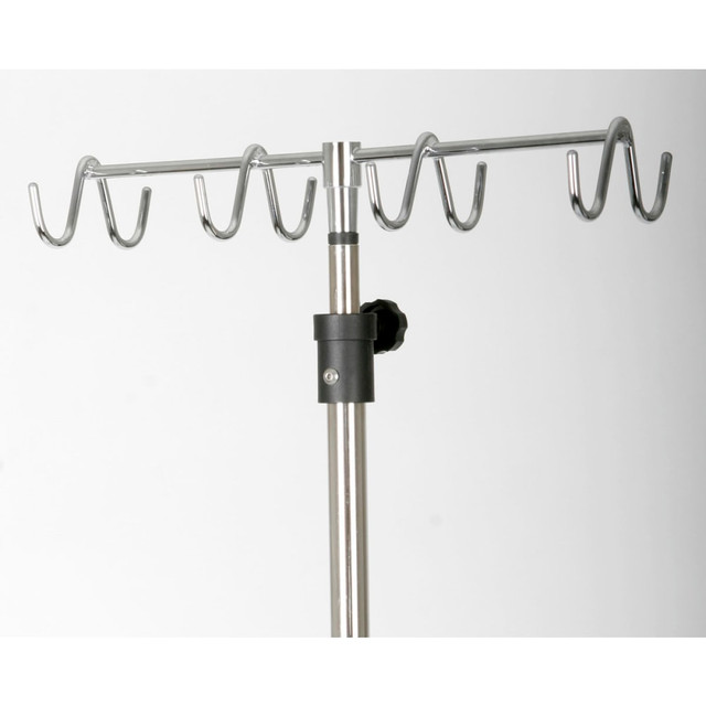 MEDLINE INDUSTRIES, INC. MDS80600R Medline IV Stand 8-Hook Rake, Stainless Steel
