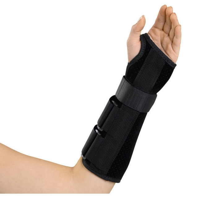MEDLINE INDUSTRIES, INC. ORT18110LM Medline Deluxe Wrist & Forearm Splint, Left, Medium, Black