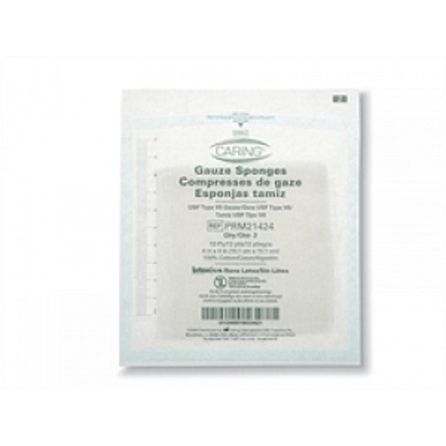MEDLINE INDUSTRIES, INC. PRM21424 Medline Caring Sterile Woven Gauze Sponges, 12-Ply, 4in x 4in, Case Of 24 MEDLINE INDUSTRIES, INC. PRM21424 Medline Caring Sterile Woven Gauze Sponges, 12-Ply, 4in x 4in, Case Of 24