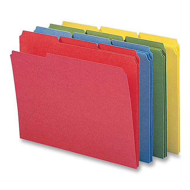 SMEAD MFG CO 11641 Smead 1/3-Cut Color Packaged File Folders, Letter Size, Assorted Colors, Box Of 12