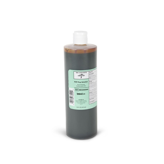 MEDLINE INDUSTRIES, INC. MDS093906 Medline Povidone Iodine Prep Solutions, 16 Oz, Pack Of 24
