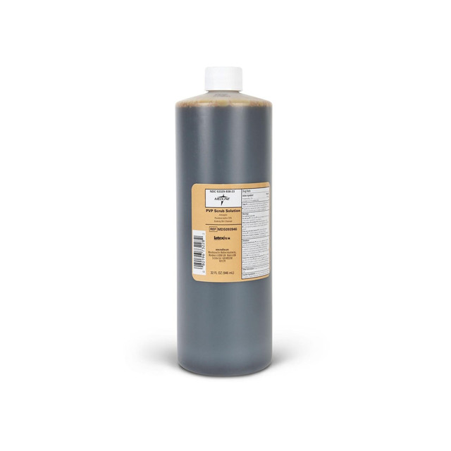 MEDLINE INDUSTRIES, INC. MDS093946 Medline Povidone Iodine Scrub Solution, 32 Oz, Pack Of 12 MEDLINE INDUSTRIES, INC. MDS093946 Medline Povidone Iodine Scrub Solution, 32 Oz, Pack Of 12