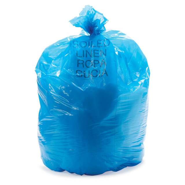 MEDLINE INDUSTRIES, INC. NON023143 Medline Rolled Soiled Linen Liners, 29in x 43in, 1.1 mil, Blue, 25 Bags Per Roll, Case Of 8 Rolls