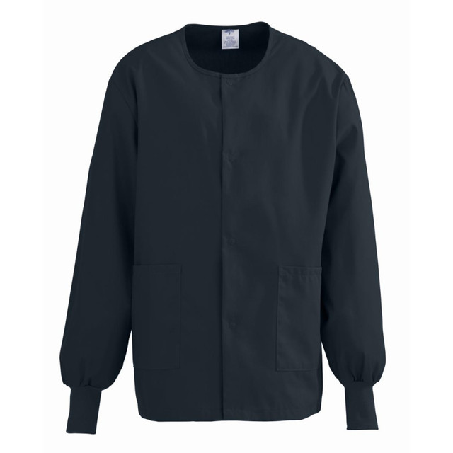 MEDLINE INDUSTRIES, INC. 8832DKW4XL Medline ComfortEase Unisex Warm-Up Scrub Jacket, 4X, Black