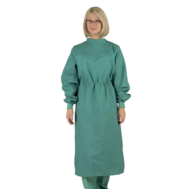MEDLINE INDUSTRIES, INC. 606MJSXL Medline Unisex Tunnel Belt Surgeons Gown, X-Large, Jade Green