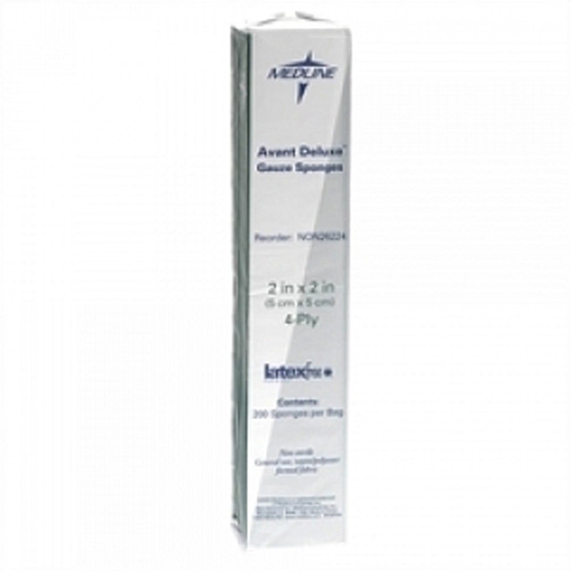 MEDLINE INDUSTRIES, INC. NON26224 Medline Avant Deluxe Non-Sterile Gauze Sponges, 4-Ply, 2in x 2in, Case Of 40 MEDLINE INDUSTRIES, INC. NON26224 Medline Avant Deluxe Non-Sterile Gauze Sponges, 4-Ply, 2in x 2in, Case Of 40