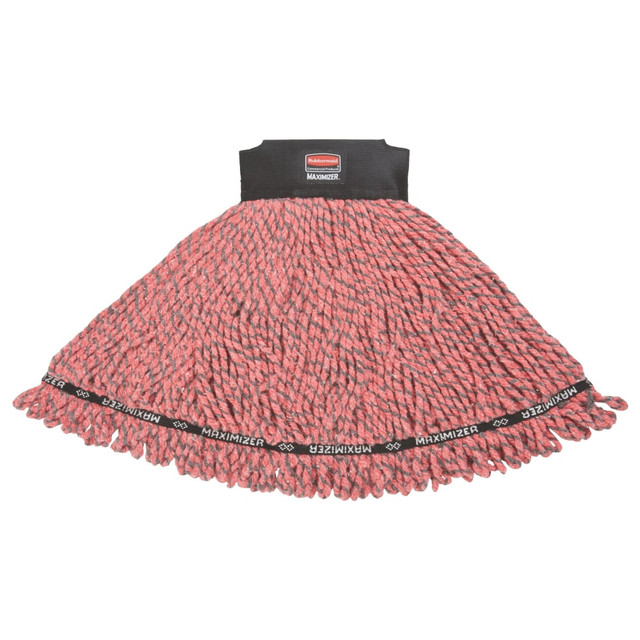 RUBBERMAID 1924817  Commercial Red Maximizer Microfiber Mop - 11.2in Width x 19.5in Length - MicroFiber - 6 / Carton