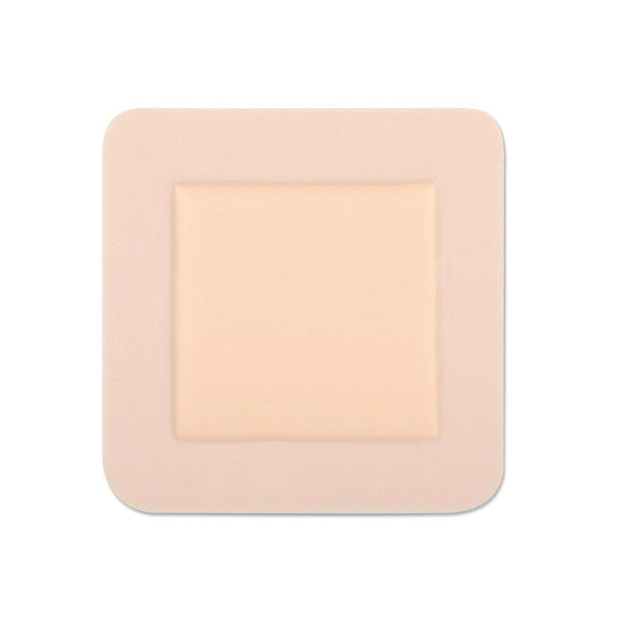 MEDLINE INDUSTRIES, INC. MSC1066EPZ Medline Optifoam Adhesive Dressings, Focus 600, 6in x 6in, Tan, Pack Of 10 MEDLINE INDUSTRIES, INC. MSC1066EPZ Medline Optifoam Adhesive Dressings, Focus 600, 6in x 6in, Tan, Pack Of 10