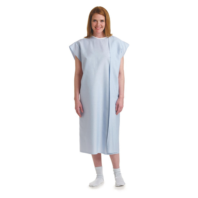 MEDLINE INDUSTRIES, INC. MDTSG5R3AROY Medline 3-Armhole Examination Gowns, 45in, Blue, Pack Of 12 MEDLINE INDUSTRIES, INC. MDTSG5R3AROY Medline 3-Armhole Examination Gowns, 45in, Blue, Pack Of 12