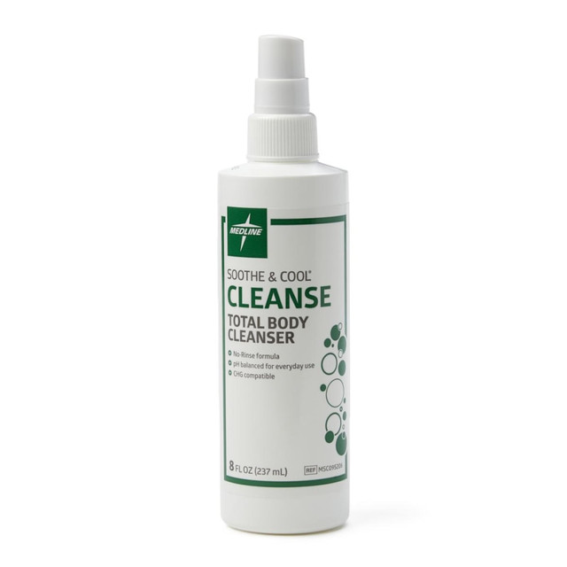 MEDLINE INDUSTRIES, INC. MSC095206 Medline Soothe & Cool No-Rinse Aloe Total Body Cleanser, 8 Oz, Pack Of 36