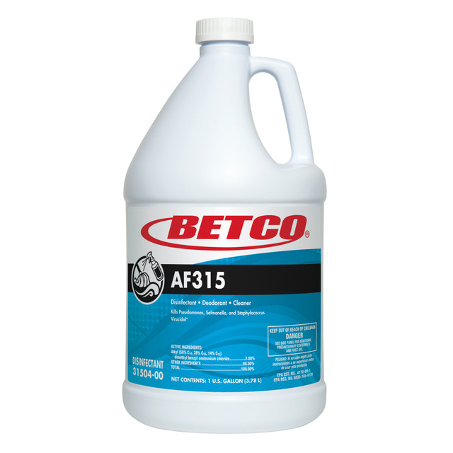 BETCO CORPORATION 3150400 Betco AF315 Disinfectant Cleaner, Citrus Floral Scent, 128 Oz Bottle, Case Of 4