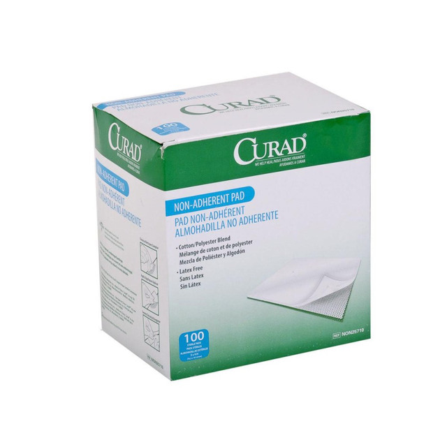 MEDLINE INDUSTRIES, INC. NON25710Z CURAD Sterile Nonadherent Pads, 3in x 4in, White, Pack Of 100 MEDLINE INDUSTRIES, INC. NON25710Z CURAD Sterile Nonadherent Pads, 3in x 4in, White, Pack Of 100