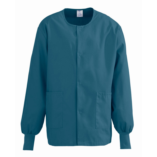 MEDLINE INDUSTRIES, INC. 8832JCBL Medline ComfortEase Unisex Warm-Up Scrub Jacket, Large, Caribbean Blue MEDLINE INDUSTRIES, INC. 8832JCBL Medline ComfortEase Unisex Warm-Up Scrub Jacket, Large, Caribbean Blue